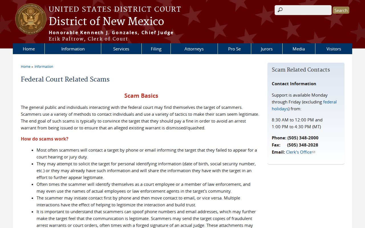 New Mexico federal court guidance for verifying a warrant claim